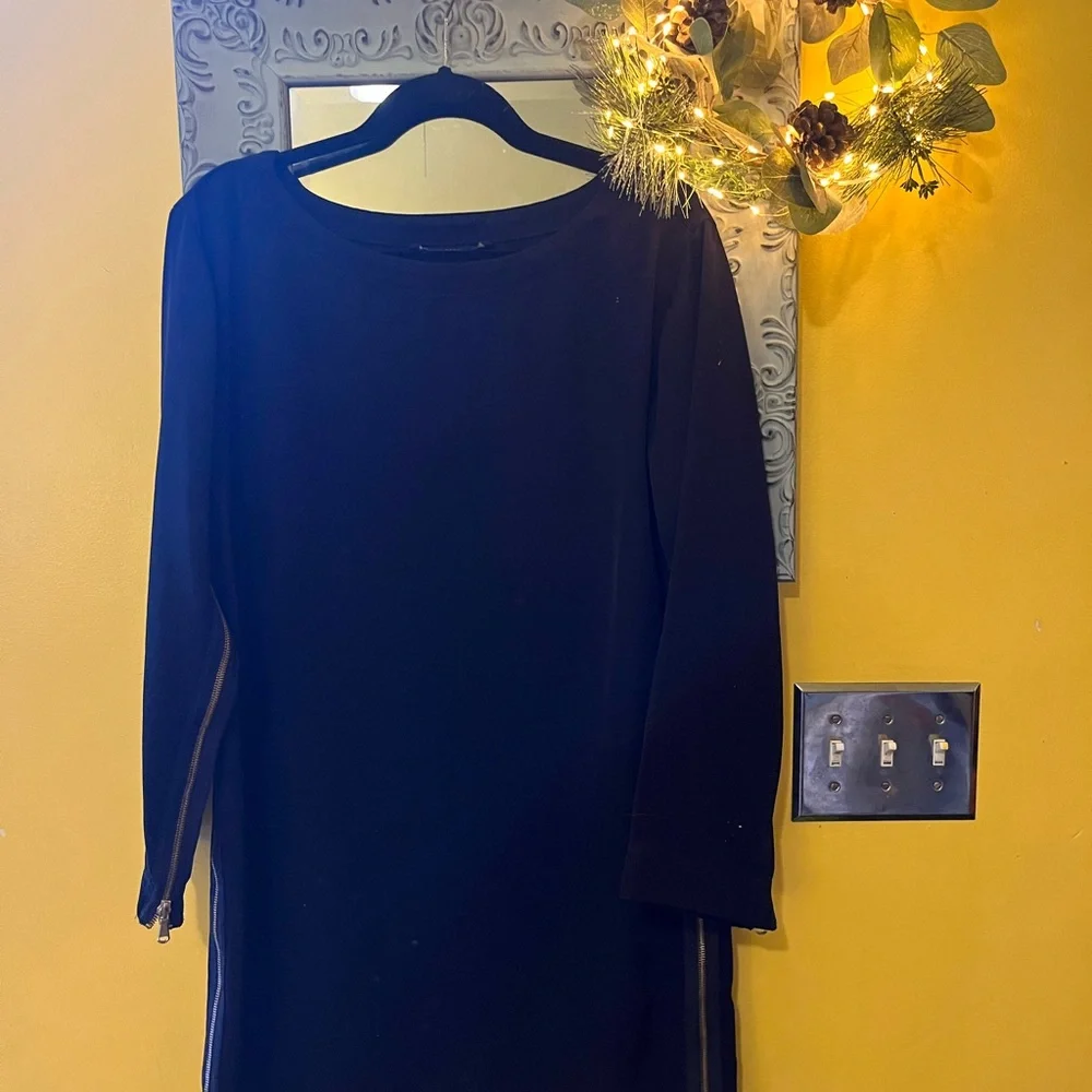 Elegant Navy Blue Marc by Marc Jacobs dress 100% triacetate - Picture 1 of 12